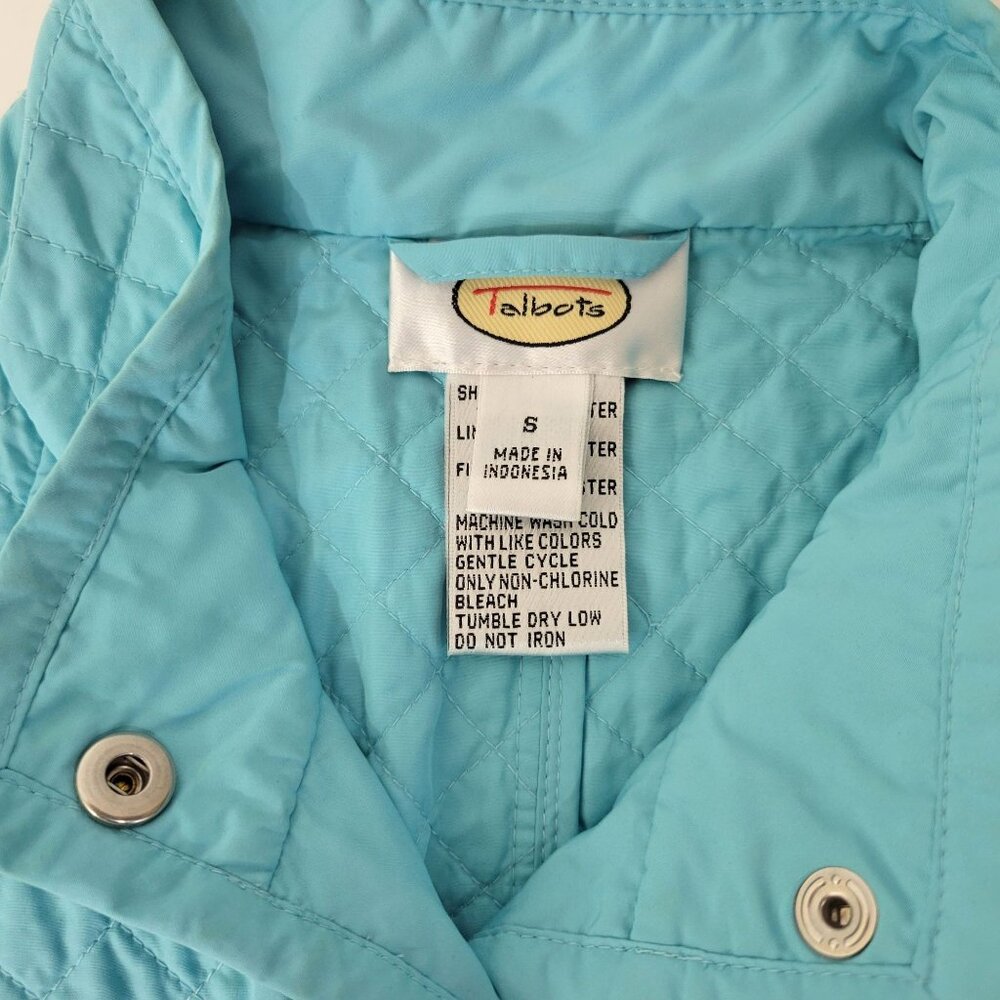 Talbots Lightweight Quilted Vest Light Blue - Picture 2 of 4